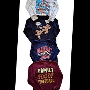 Place Kids Long Sleeve Tees - White, Navy, Burgundy